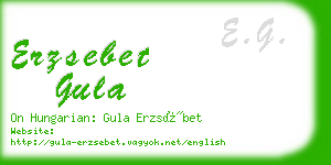 erzsebet gula business card